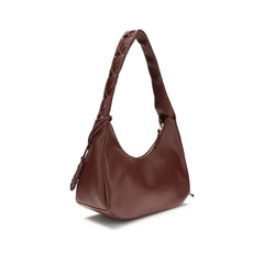 Ganni Bordeaux Recycled Leather Shoulder Bag