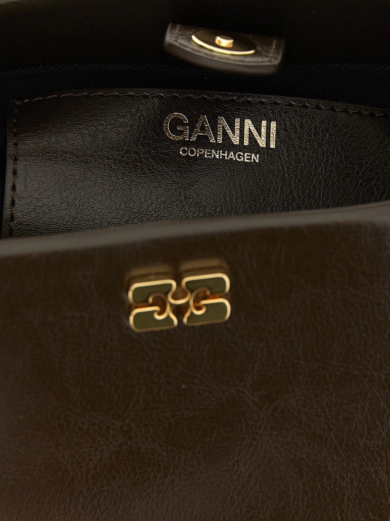 Ganni Brown Polyethylene Handbag