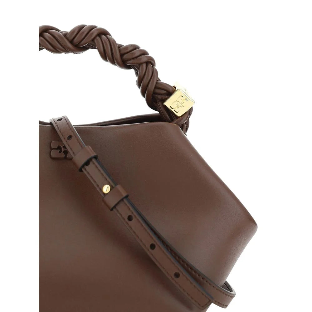 Ganni Brown Recycled Leather Handbag