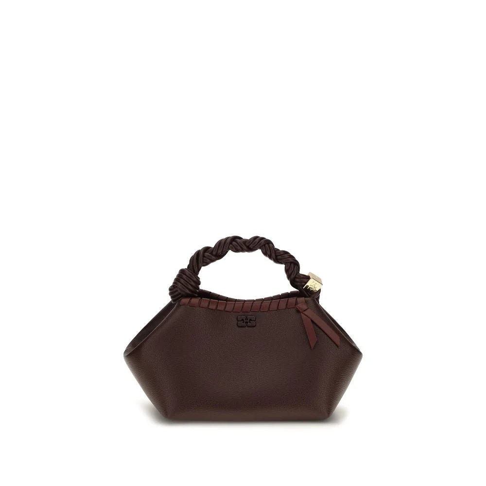 Ganni Brown Recycled Leather Shoulder Bag