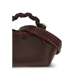 Ganni Brown Recycled Leather Shoulder Bag