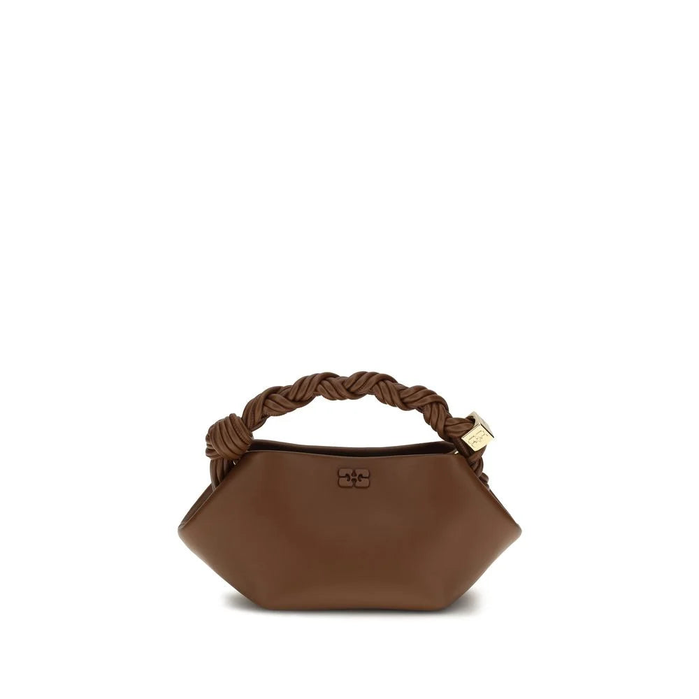 Ganni Brown Recycled Leather Shoulder Bag