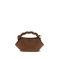 Ganni Brown Recycled Leather Shoulder Bag