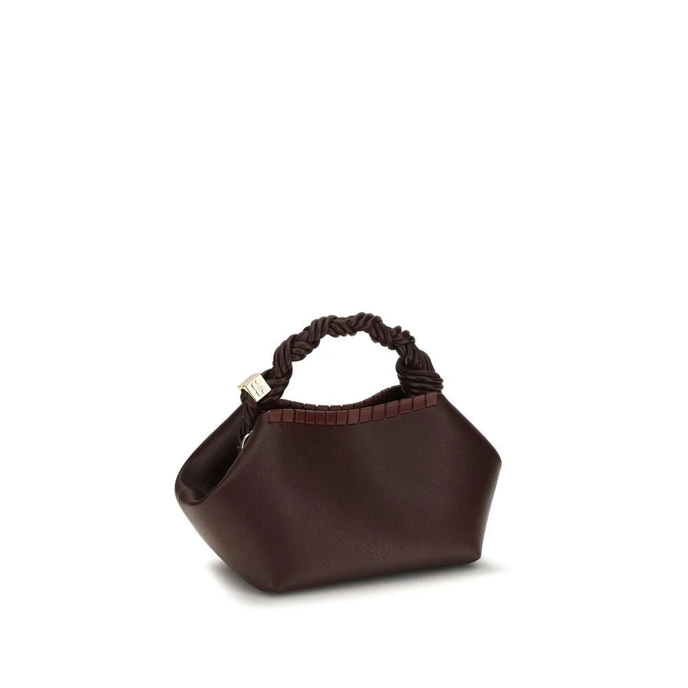 Ganni Brown Recycled Leather Shoulder Bag