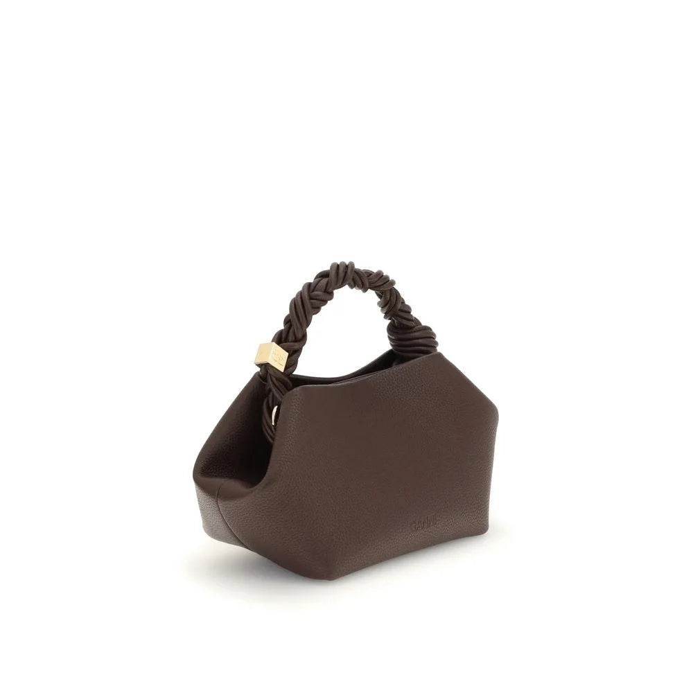 Ganni Braune Handtasche aus recyceltem Polyester