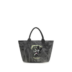 Ganni Gray Cotton Shoulder Bag