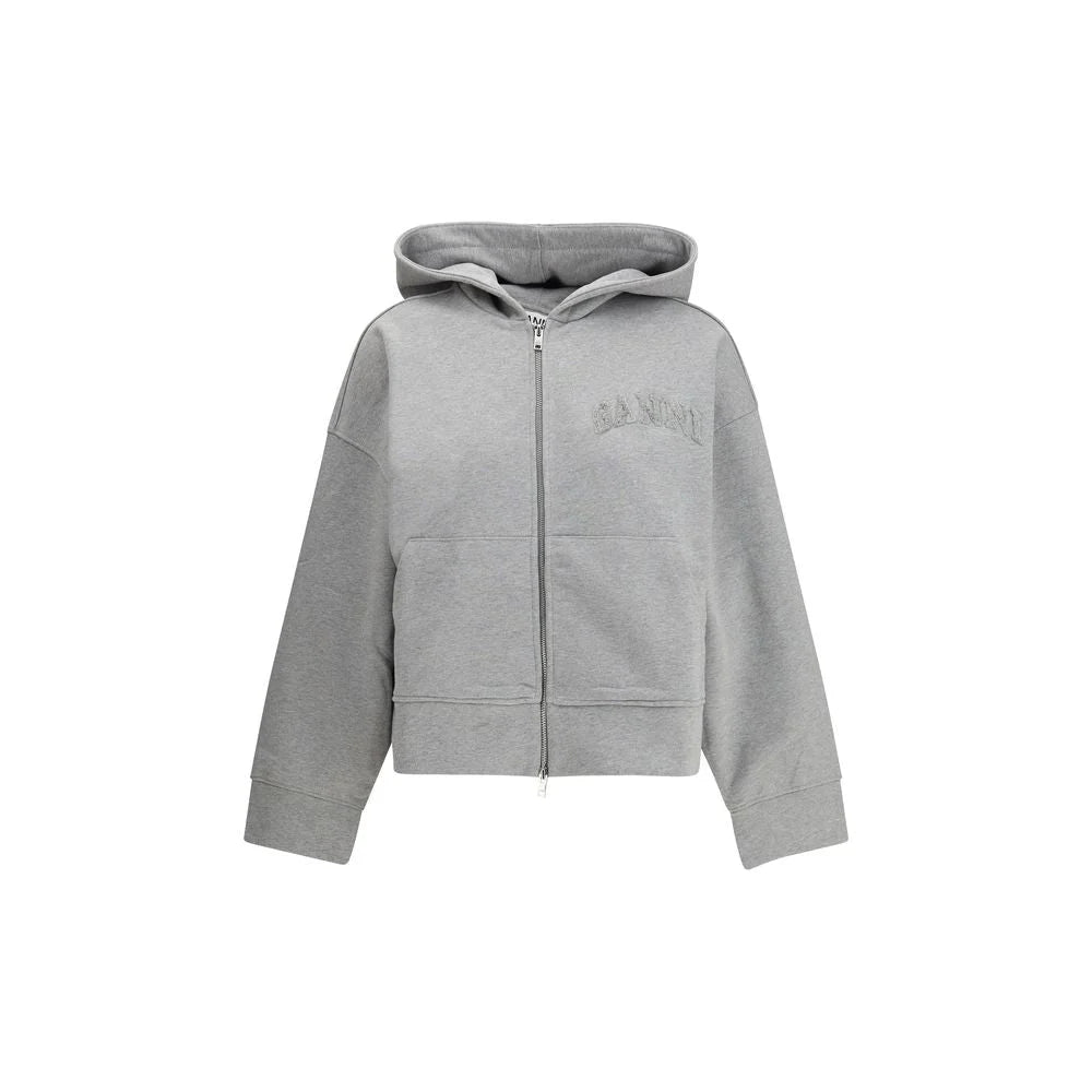Ganni Gray Cotton Sweatshirt - Sweatshirts