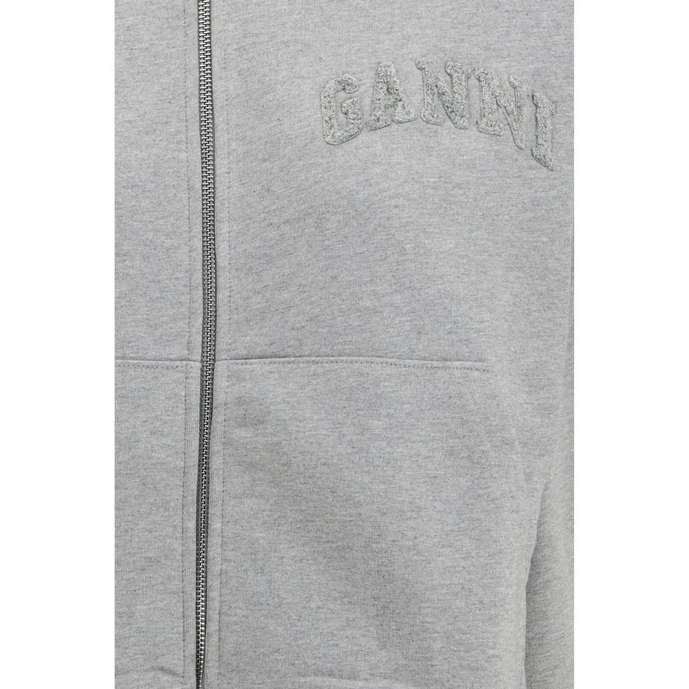 Ganni Gray Cotton Sweatshirt - Sweatshirts