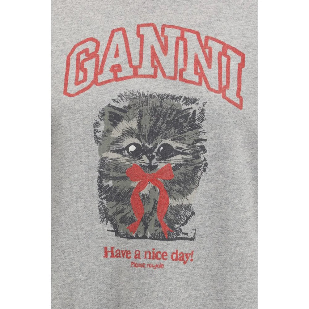Ganni Gray Cotton Sweatshirt - XL