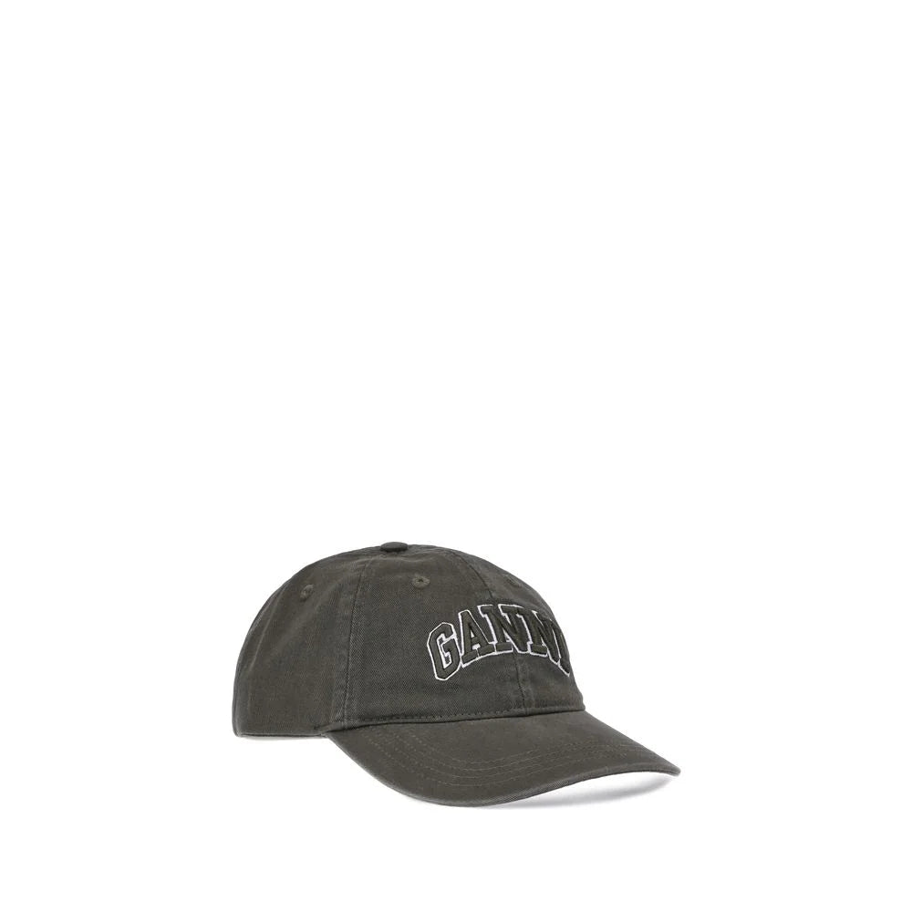 Ganni Green Cotton Cap (Baseball Hat) - UNI