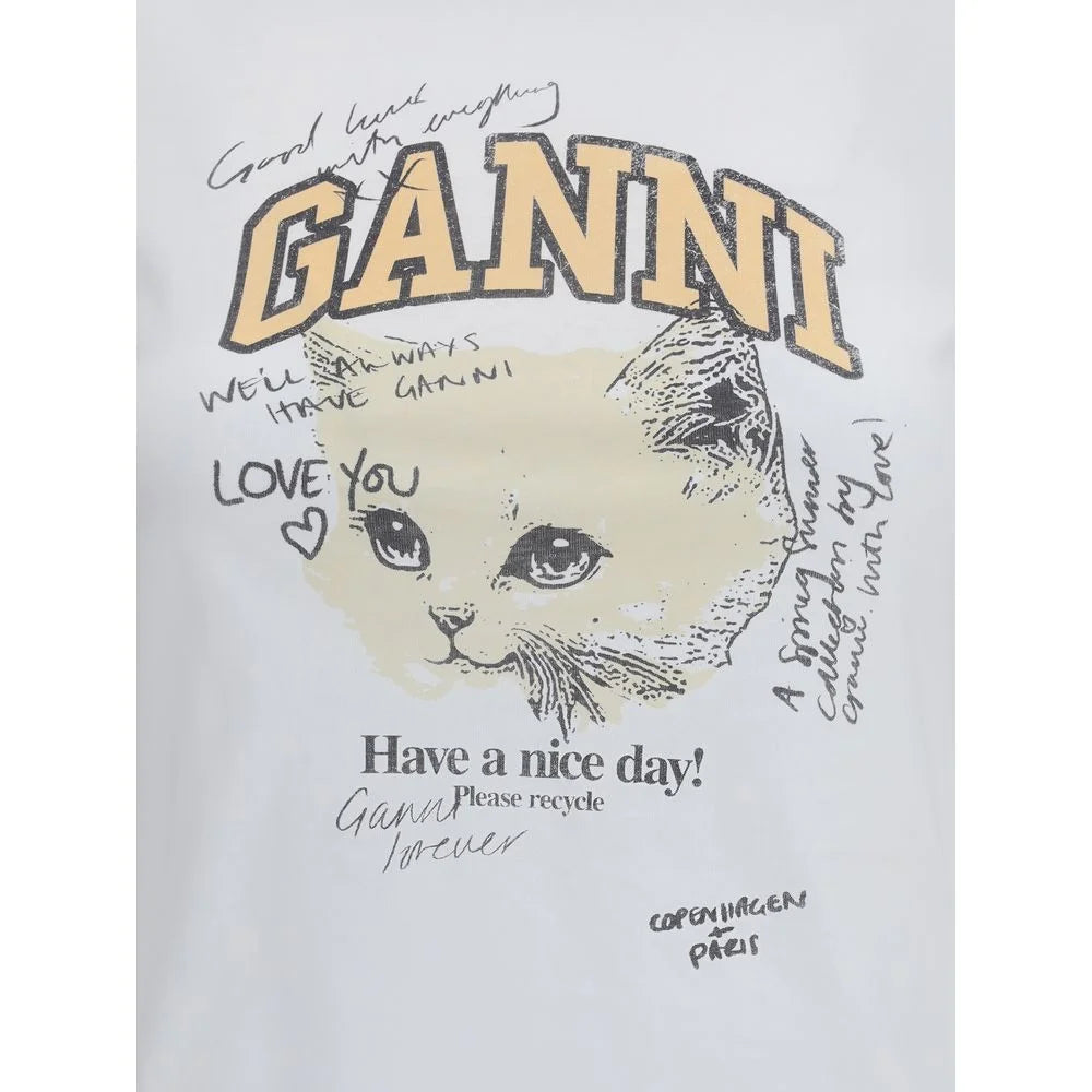 Ganni Kitten print T-Shirt - T-Shirts
