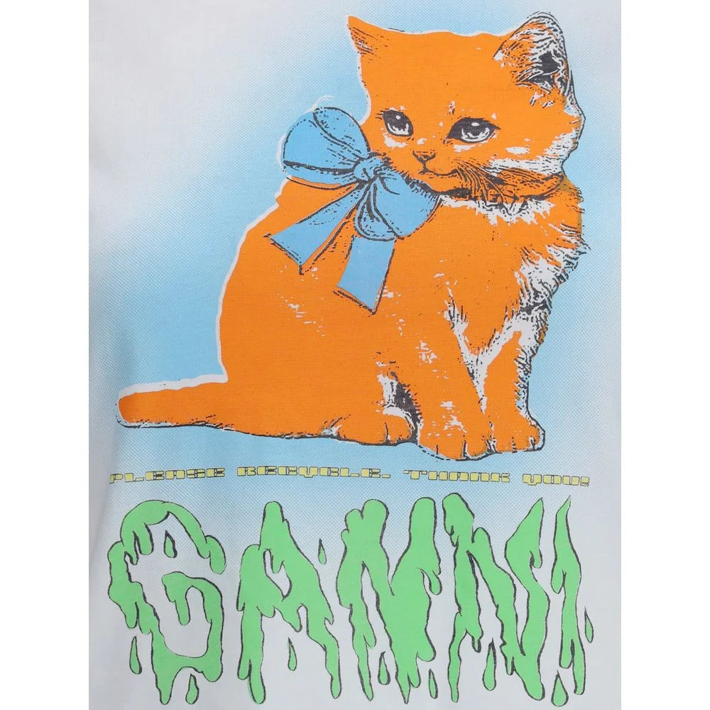 Ganni Kitty print T-Shirt - T-Shirts
