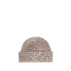 Ganni Leopard beanie Hat - UNI - Beanies