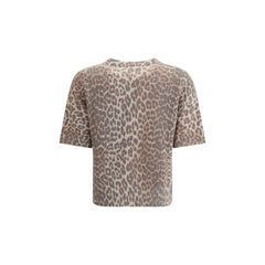 Ganni Leopard print short sleeve Sweater - Sweaters