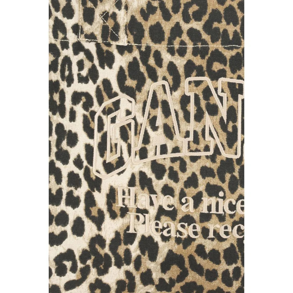 Ganni Leopard Print Tote Bag