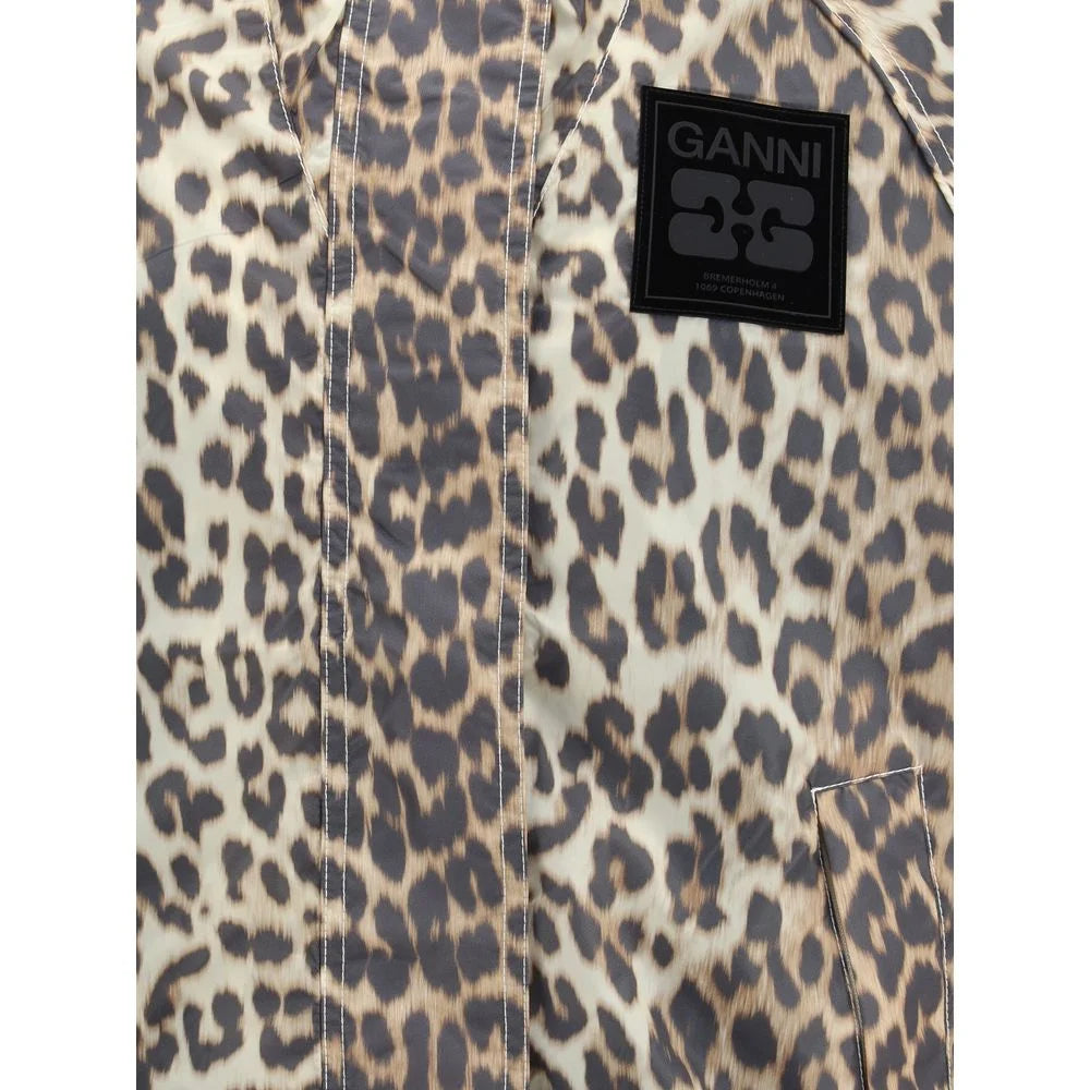 Ganni Leopard raincoat Jacket - Rain Coats