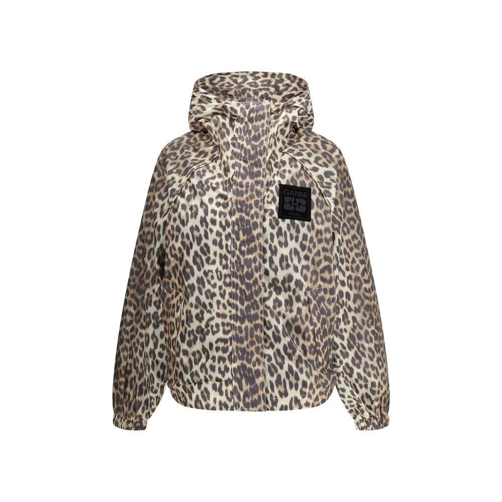 Ganni Leopard raincoat Jacket - Rain Coats