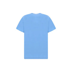 Ganni Light Blue Cotton T-Shirt