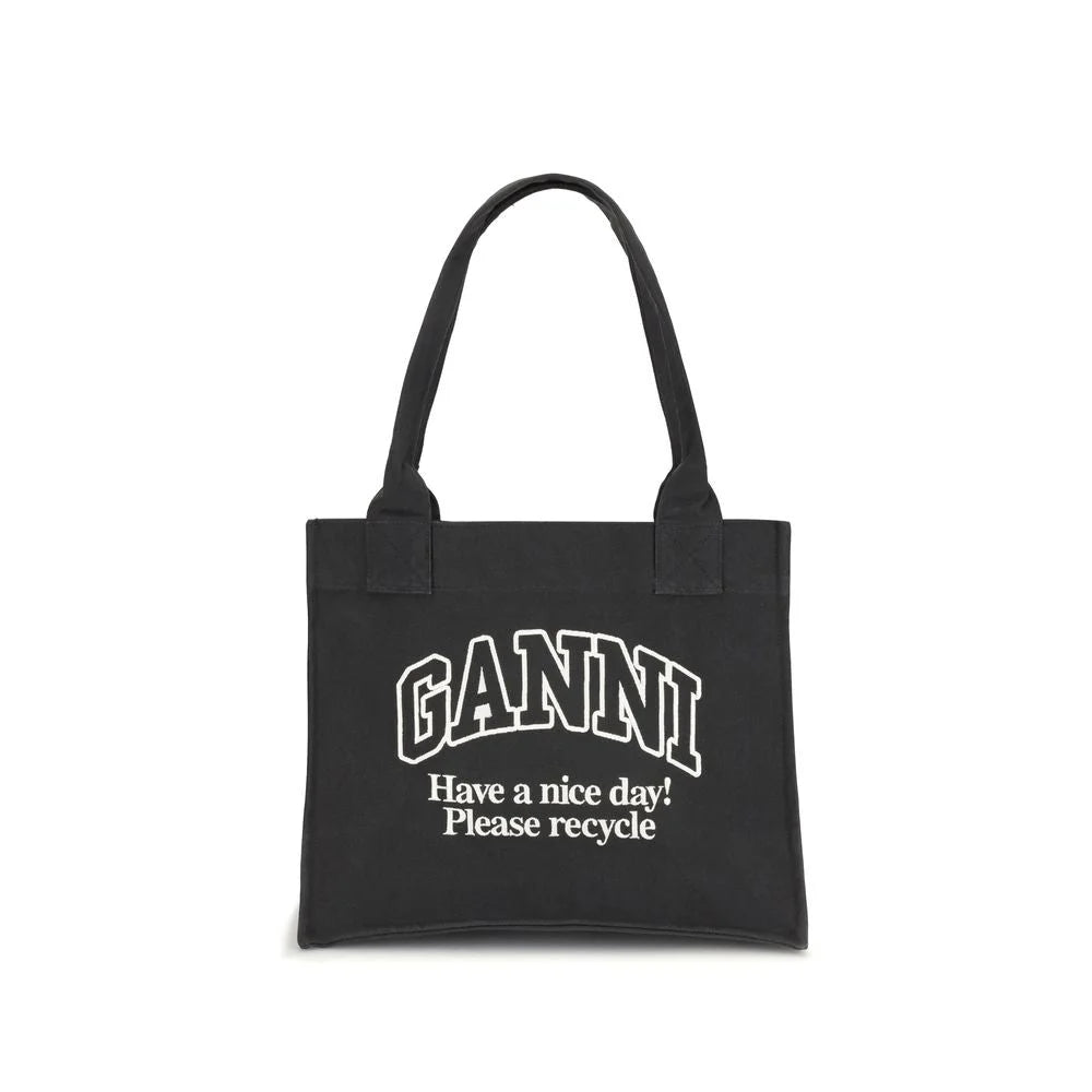 Ganni Logo canvas Tote Bag - Tote Bags