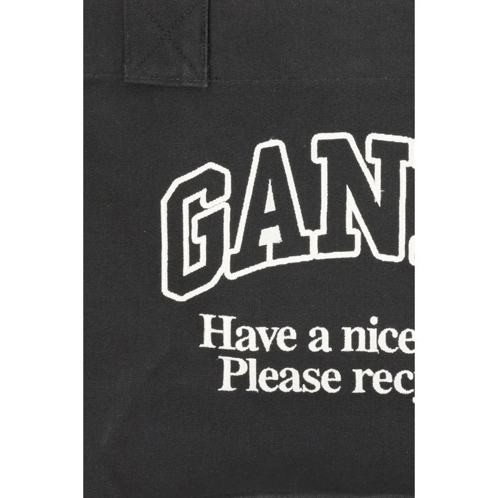 Ganni Logo canvas Tote Bag - Tote Bags