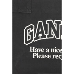 Ganni Logo canvas Tote Bag - Tote Bags