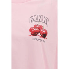 Ganni Multicolor Cotton Long Sleeve T-Shirt - T-Shirts