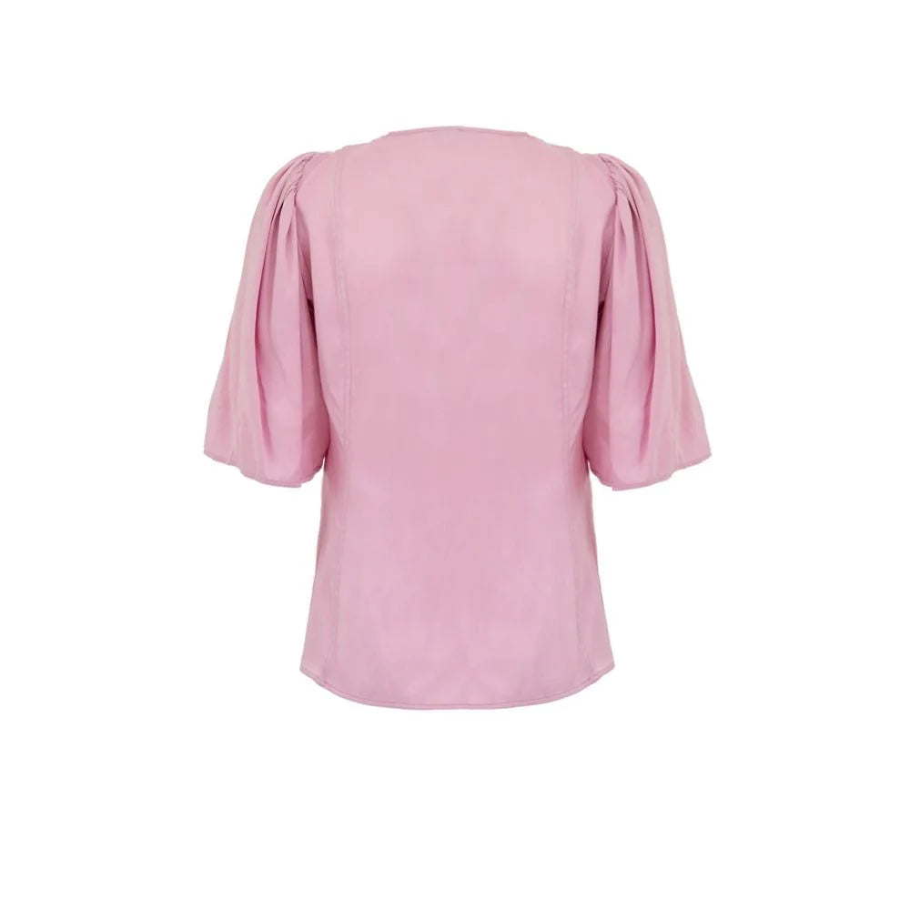 Ganni Pink Satin Tank Tops