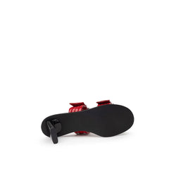 Ganni Red Leather Sandal - Sandals