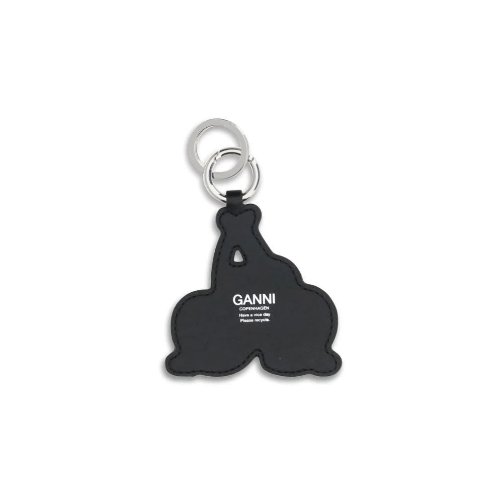 Ganni Red Recycled Leather Keychain