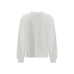 Ganni White Cotton Long Sleeve T-Shirt