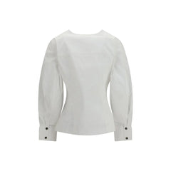 Ganni White Cotton Shirt - IT36 | XS