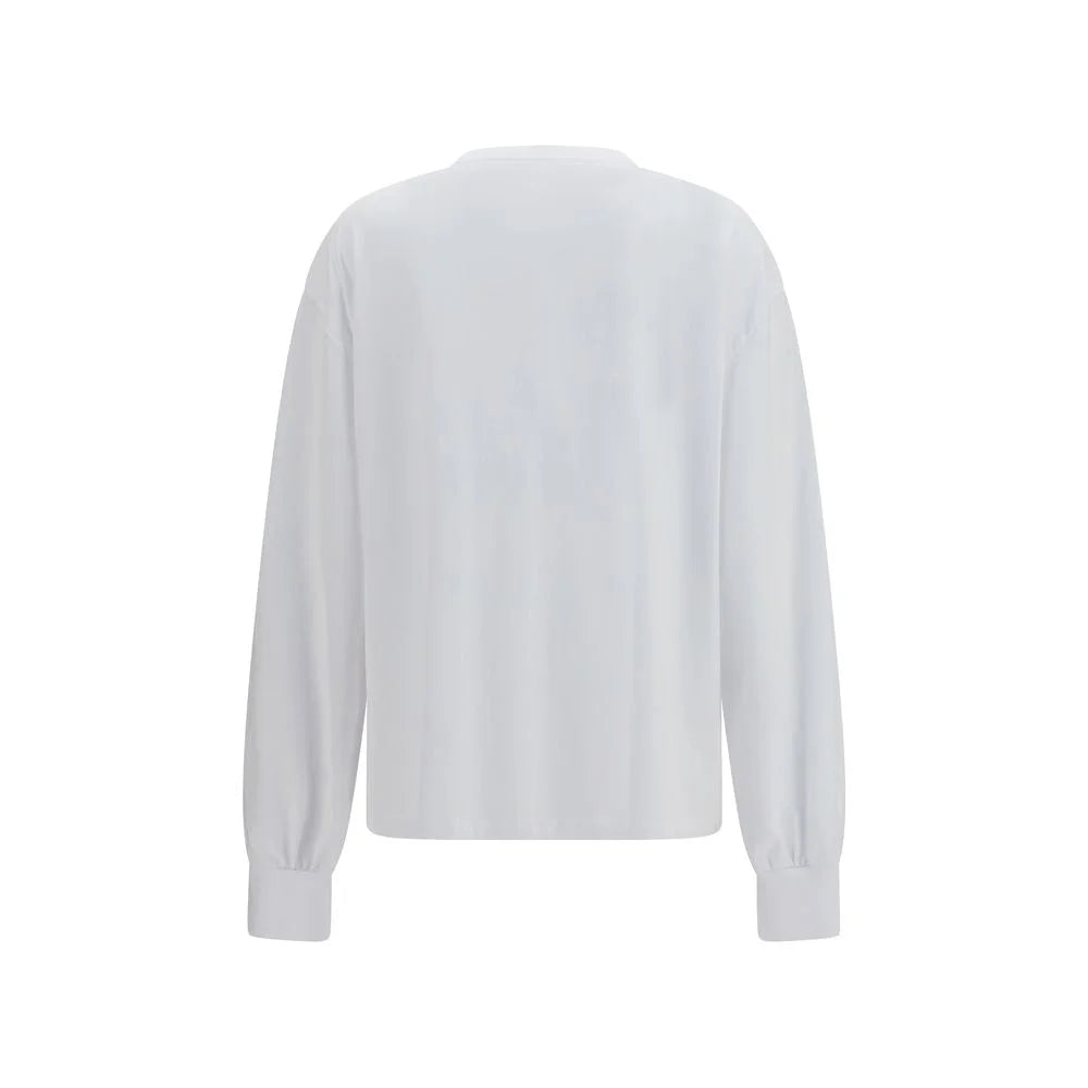 Ganni White Cotton Sweatshirt