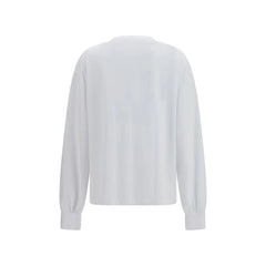 Ganni White Cotton Sweatshirt