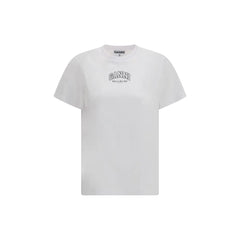 Ganni White Cotton T-Shirt