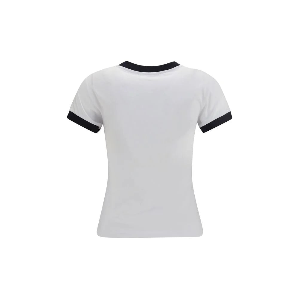 Ganni White Cotton T-Shirt - T-Shirts