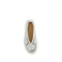 Ganni White Polyethylene Ballet Flats
