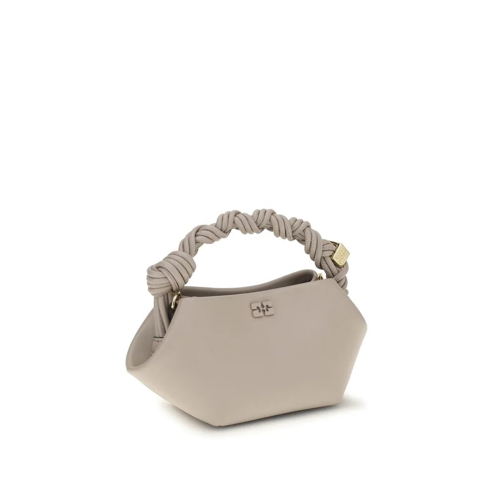 Ganni White Recycled Leather Shoulder Bag