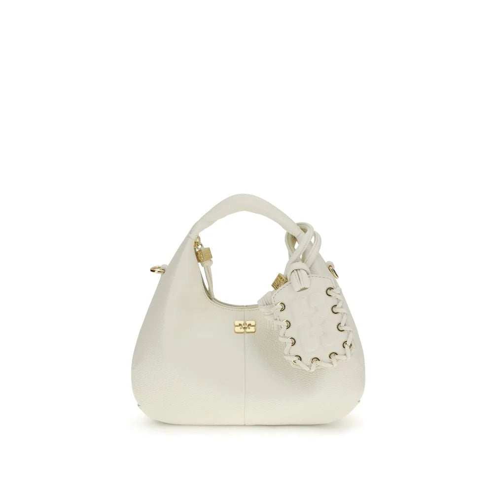 Ganni White Recycled Polyester Shoulder Bag