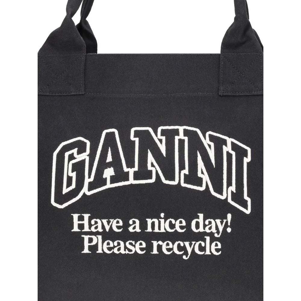 Ganni XXL Canvas Tote Bag - Shopper Bags