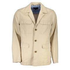 Gant Beige Cotton Men Jacket - S - Coats & Jackets