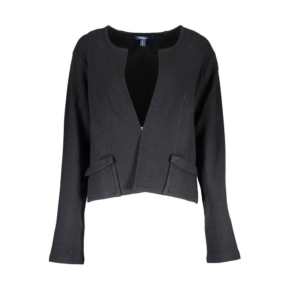Gant Black Wool Women Cardigan - XXL - Cardigans