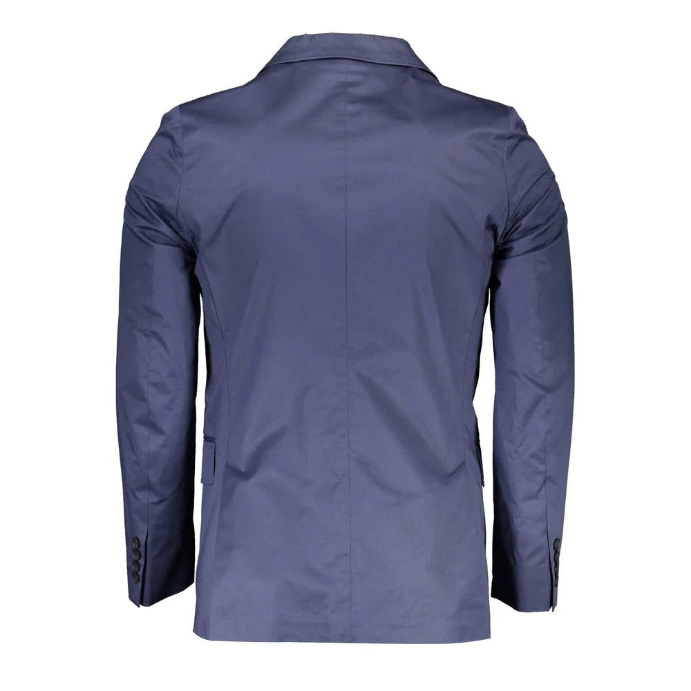 Gant Blue Cotton Men Jacket - IT50 | L - Sport Jackets