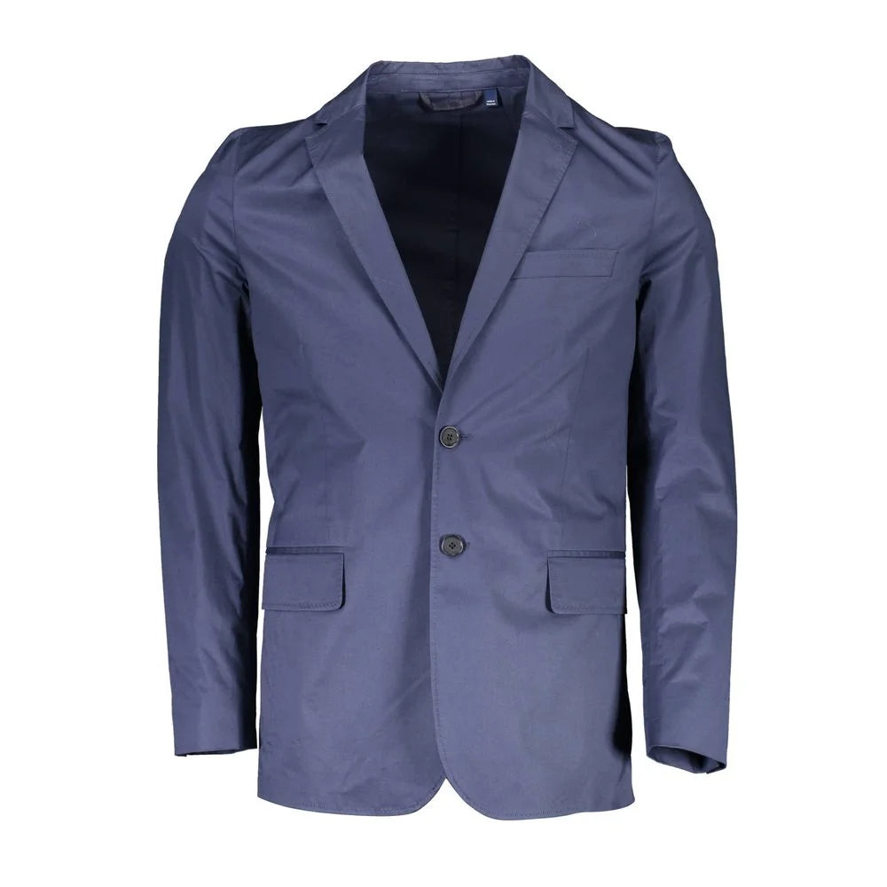Gant Blue Cotton Men Jacket - IT50 | L - Sport Jackets