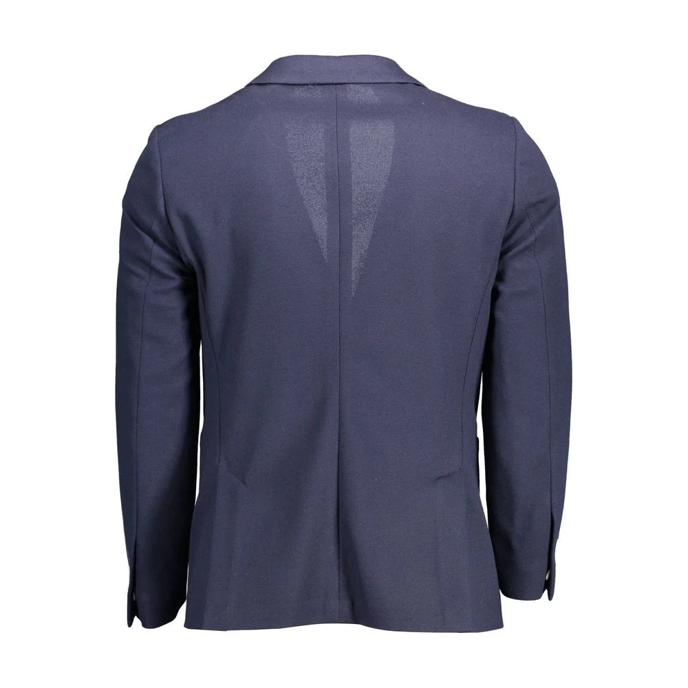 Gant Blue Cotton Men Jacket - Sport Jackets