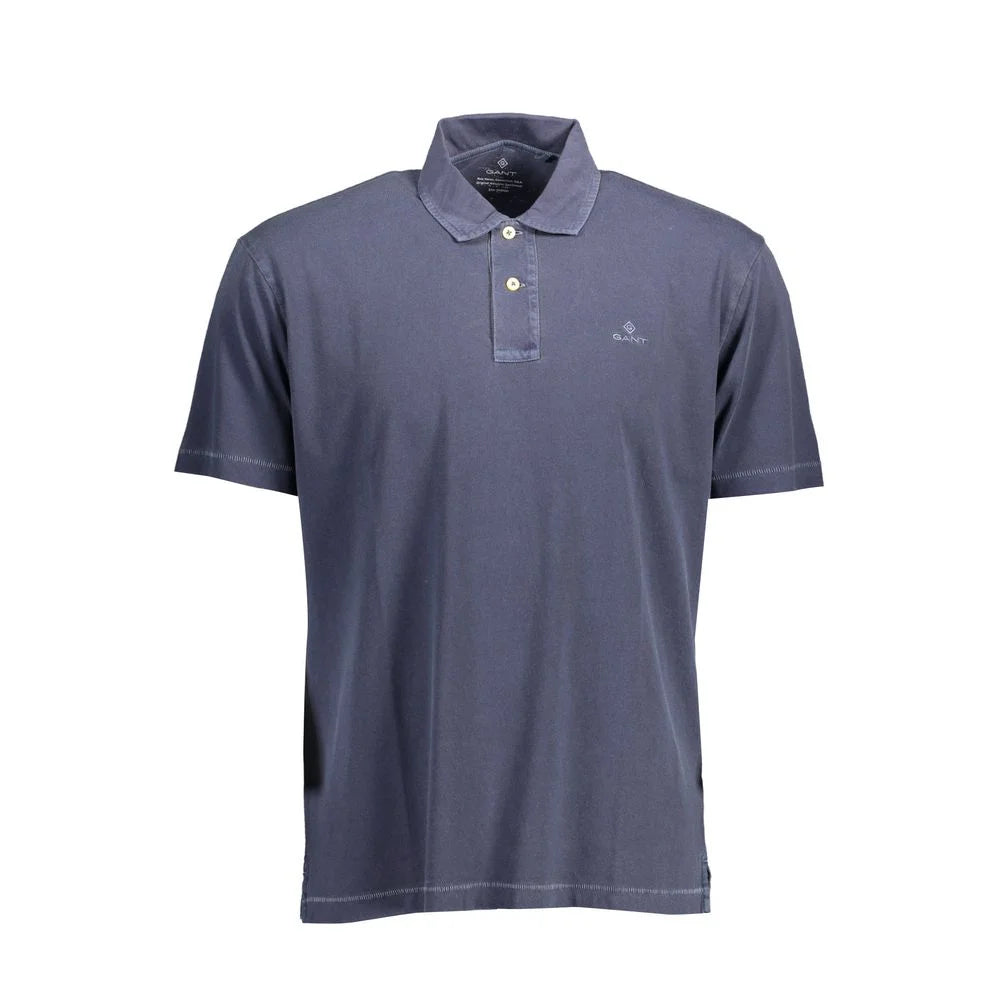 Gant Blue Cotton Men Polo Shirt - S - Polos