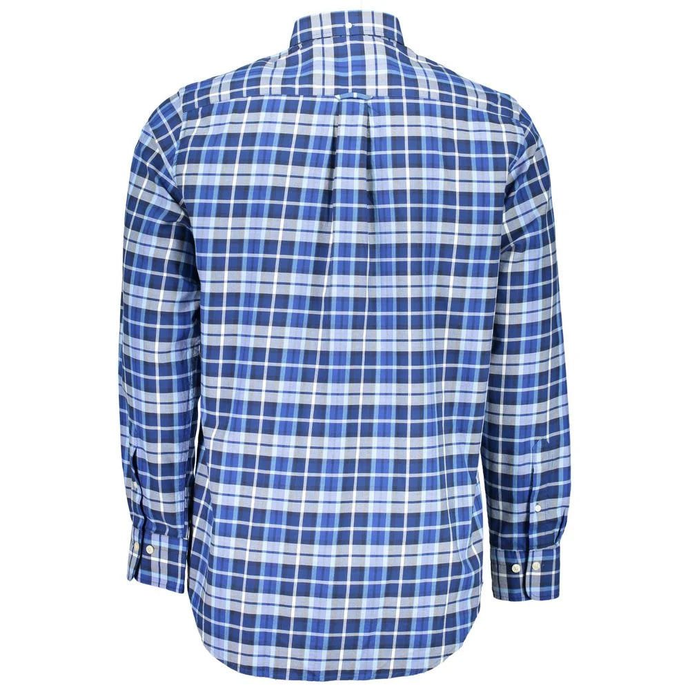 Gant Blue Cotton Men Shirt - S - Shirts