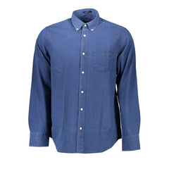 Gant Blue Cotton Men Shirt - S - Shirts