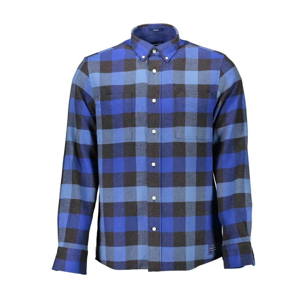 Gant Blue Cotton Men Shirt - XL - Shirts