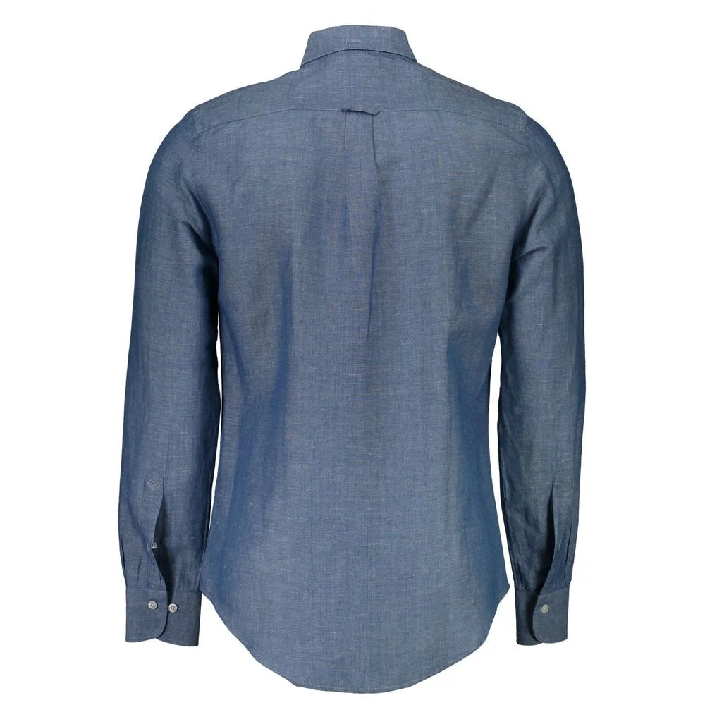 Gant Blue Cotton Shirt - S