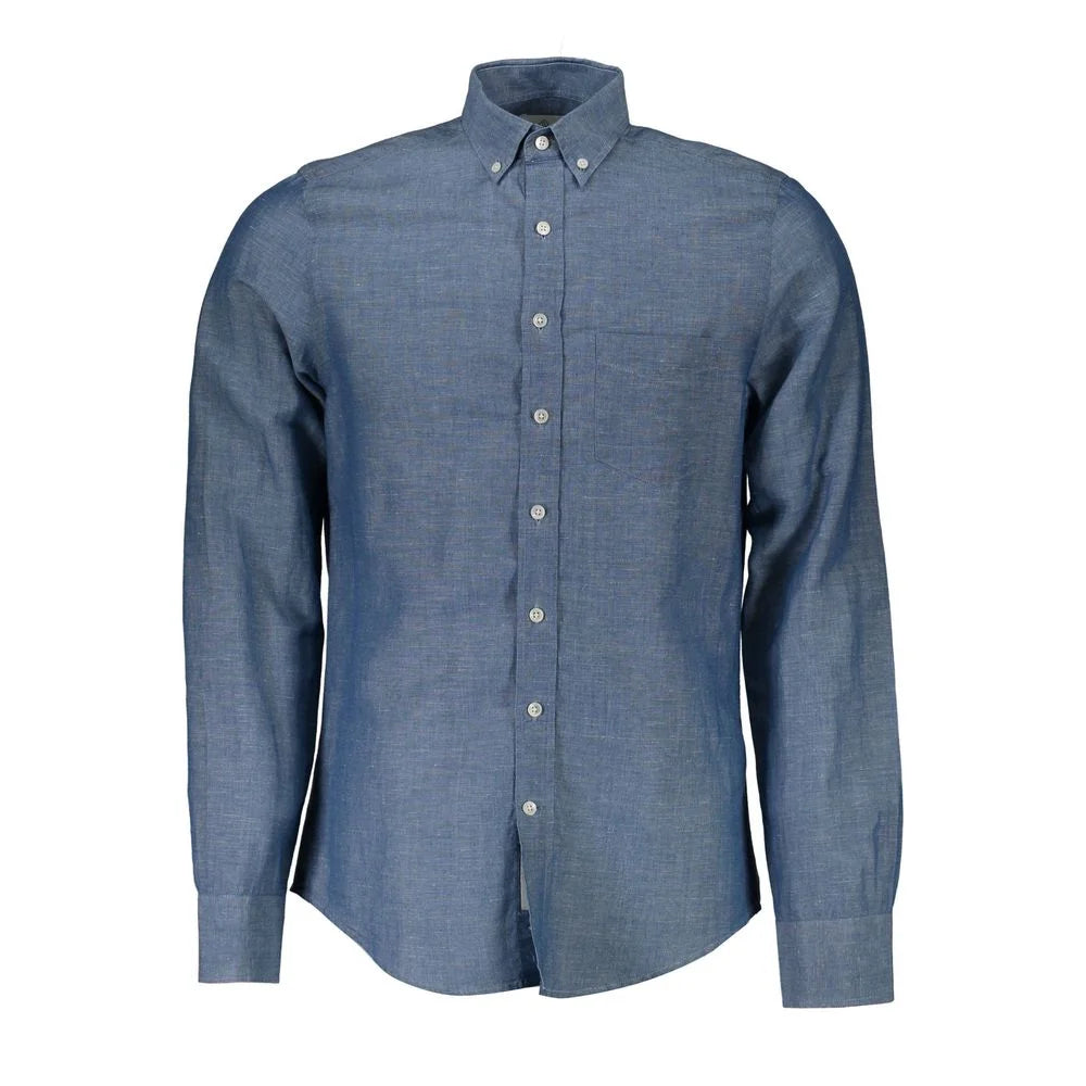 Gant Blue Cotton Shirt - S